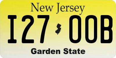 NJ license plate I27OOB