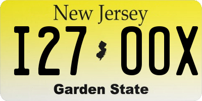 NJ license plate I27OOX