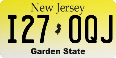 NJ license plate I27OQJ