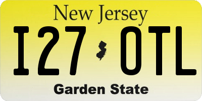 NJ license plate I27OTL