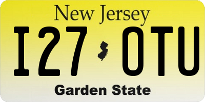NJ license plate I27OTU