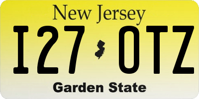 NJ license plate I27OTZ
