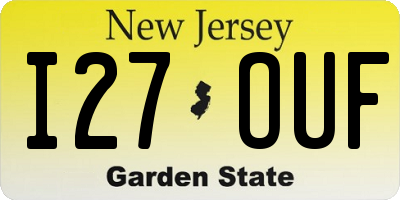 NJ license plate I27OUF