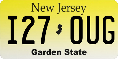 NJ license plate I27OUG