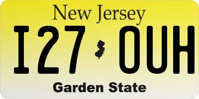 NJ license plate I27OUH