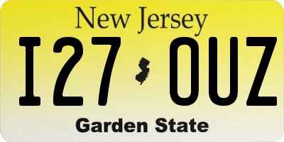 NJ license plate I27OUZ