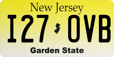 NJ license plate I27OVB