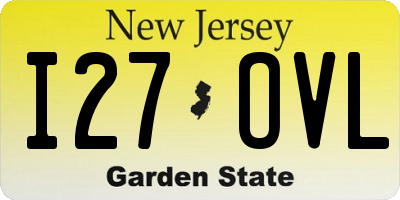 NJ license plate I27OVL