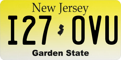 NJ license plate I27OVU