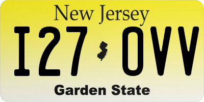 NJ license plate I27OVV