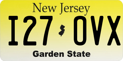 NJ license plate I27OVX