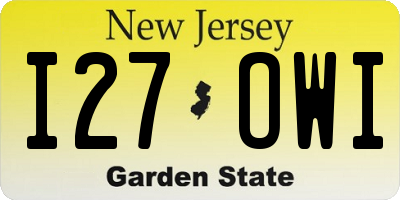 NJ license plate I27OWI