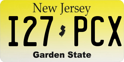 NJ license plate I27PCX