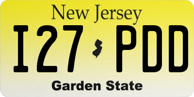 NJ license plate I27PDD