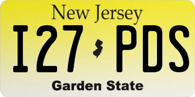 NJ license plate I27PDS