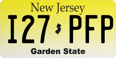 NJ license plate I27PFP