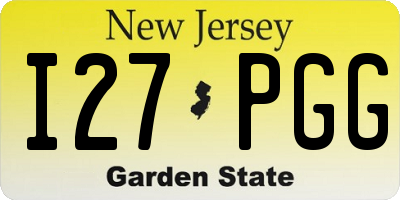 NJ license plate I27PGG