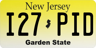 NJ license plate I27PID