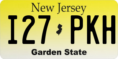 NJ license plate I27PKH