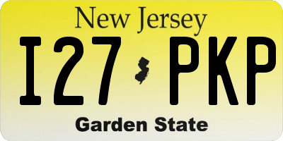 NJ license plate I27PKP
