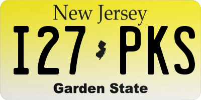 NJ license plate I27PKS
