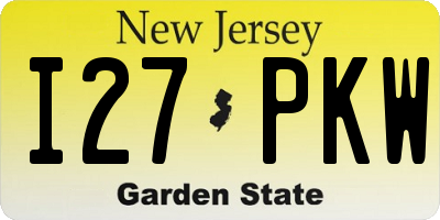 NJ license plate I27PKW