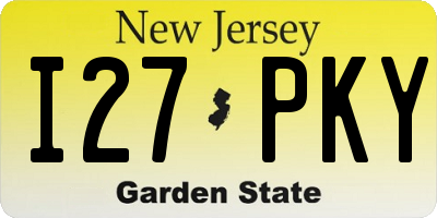 NJ license plate I27PKY