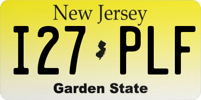 NJ license plate I27PLF