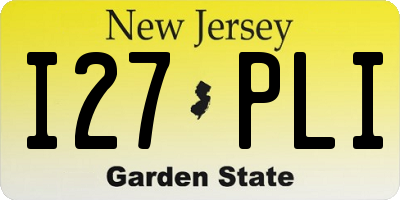 NJ license plate I27PLI