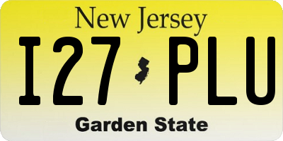NJ license plate I27PLU