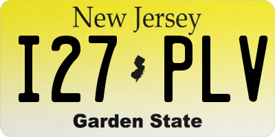 NJ license plate I27PLV