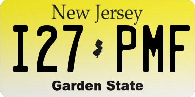 NJ license plate I27PMF