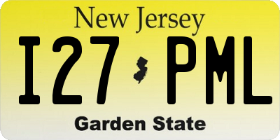 NJ license plate I27PML