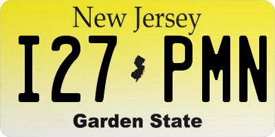 NJ license plate I27PMN