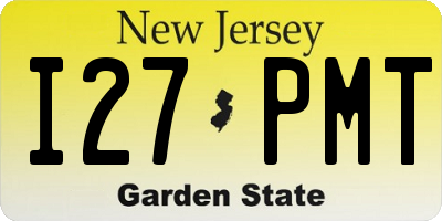 NJ license plate I27PMT