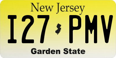 NJ license plate I27PMV