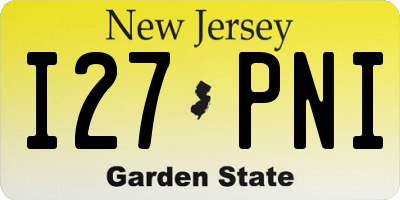 NJ license plate I27PNI
