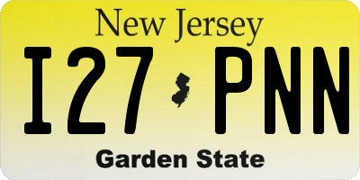 NJ license plate I27PNN