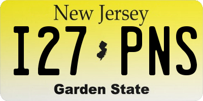NJ license plate I27PNS
