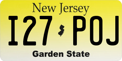 NJ license plate I27POJ