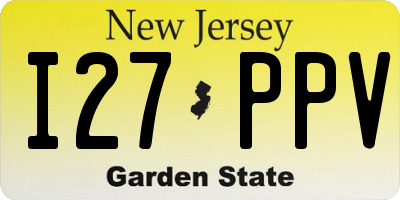 NJ license plate I27PPV