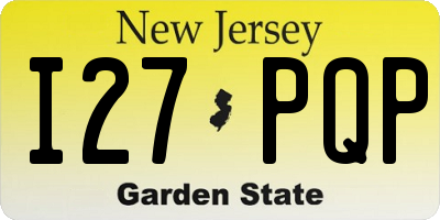 NJ license plate I27PQP