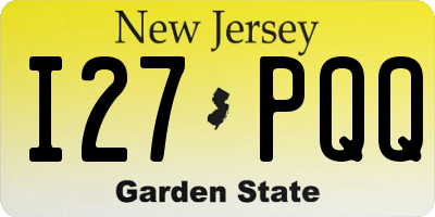 NJ license plate I27PQQ