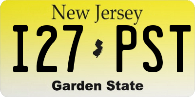 NJ license plate I27PST