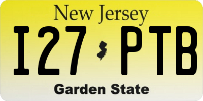 NJ license plate I27PTB