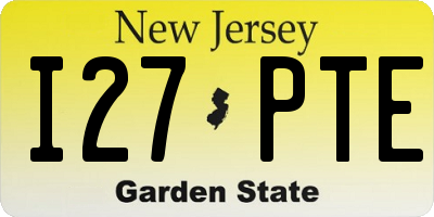 NJ license plate I27PTE
