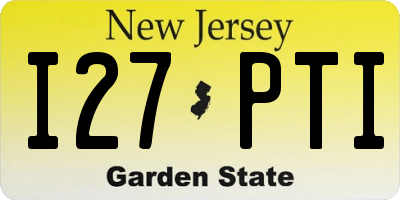 NJ license plate I27PTI