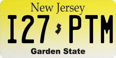 NJ license plate I27PTM