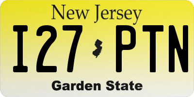 NJ license plate I27PTN