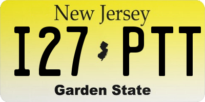 NJ license plate I27PTT